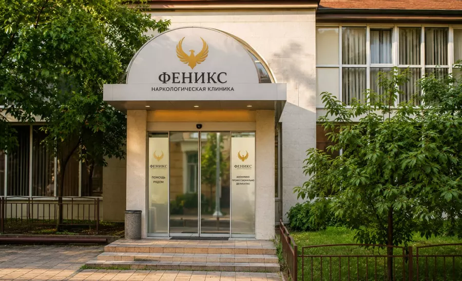 Вход в наркологическую клинику «Феникс» в Новой Ладоге